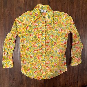 Vintage Liberty Of London Button Up Collar Shirt Size Small